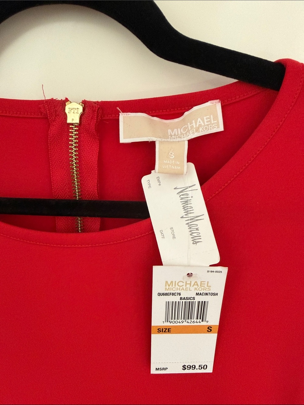 Michael Kors Red Short Sleeve Midi Dress - Picture 3 of 3